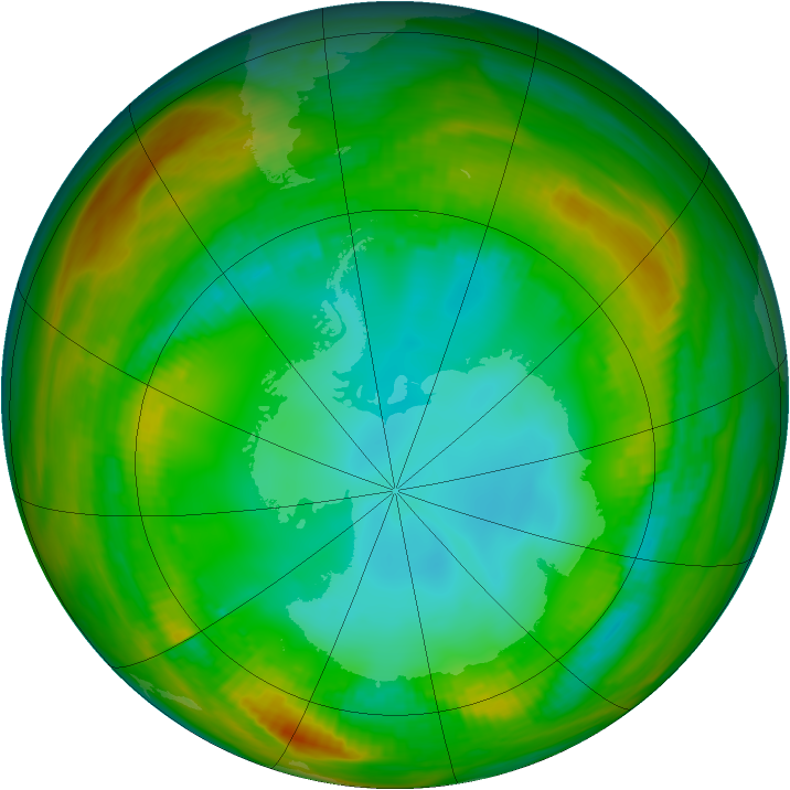 Antarctic ozone map for 26 July 1979